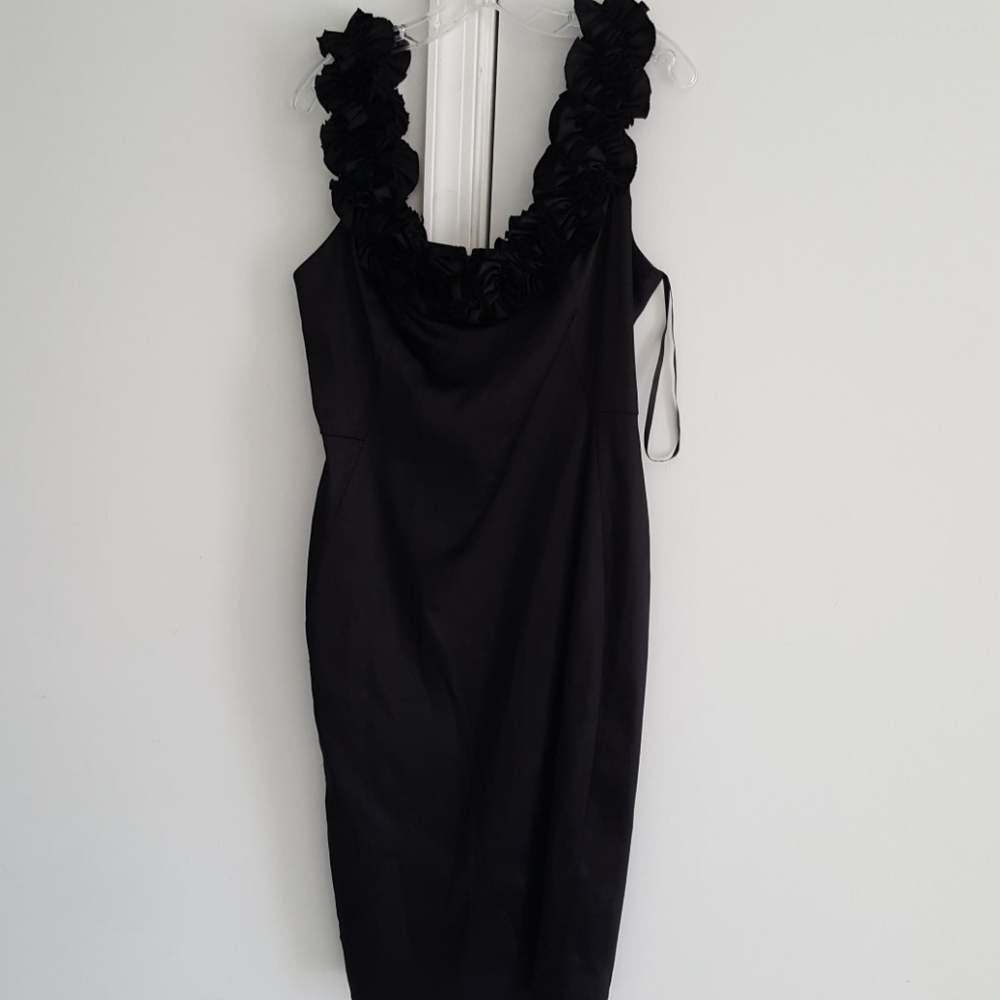 Black Satin lined Dress ...Stretch..Sexy